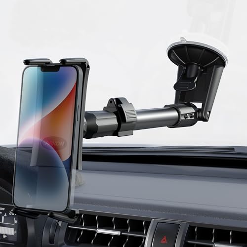 ARKON Mounts - Phone Mount for Car | Car Phone Holder With Windshield Suction | Secure spring holder expands up to 7.25 inches | For iPhone, Samsung, Google, Huawei, Nokia, other Smartphones