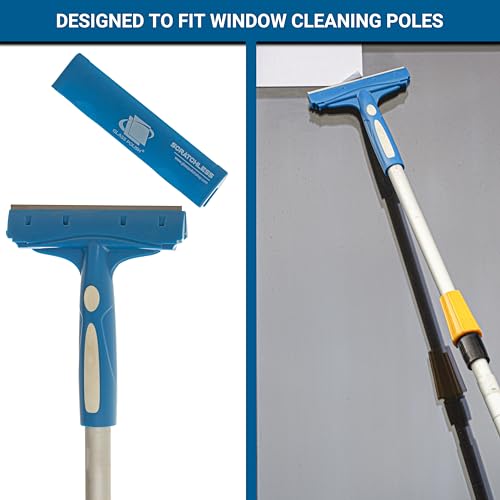 Glass Polish 6 inch (150mm) SCRATCHLESS Professional Scraper for Glass, Windows, Tiles and Any Smooth Surfaces - Comes Fitted with Stainless Steel Blade