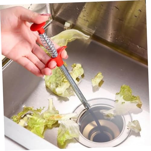 Spring Dredging Tool Fast Blockage Removal Versatile Materials Household Use Easy to Operate Drain Cleaning Brush Pressure-type Cleaning Hook Kitchen Bathroom Restaurant