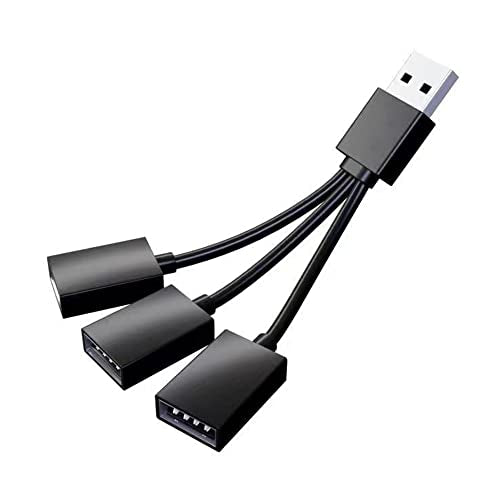 3 in 1 USB Splitter Cable Hub Power Adapter Y Splitter USB Charging Power Cable Cord Extension Cable for Adapter car (3 in 1 USB)