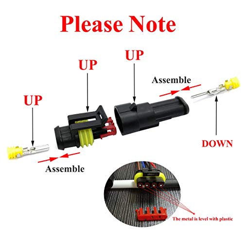 1Pin Waterproof Connector, 10 Kit Auto Electrical Connectors. - size: 1Pin connector--10 kit