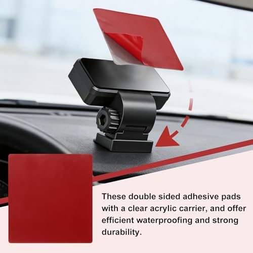 20 Pcs Double Sided Adhesive Pads, 0.79" x 0.79" Dash Cam Sticky Pads Self-Adhesive Square Mounting Foam Tape Waterproof & Heat Resistant for Car Walls Picture Home Decor, Red - size: 0.79" x 0.79"