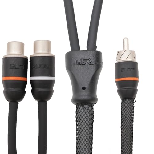 Elite Audio EA-PRMY2F Premium 2-Ch Oxygen Free Copper RCA Y-Adapter - 1.5ft. Dual Female to Male Twisted Pair with Noise Reduction - size: 1.5' (ft), style: Y-Splitter