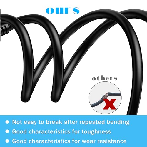 Dianrui 4 PCS 33FT(10M) Dc Power Extension Cable, 5.5mm x 2.1mm 12V Dc Extension Cord Power Adapter for Security Camera CCTV/Printers/Routers with Power Jack Adapter Connectors (2 x Male + 2 x Female) - size: 4X33FT