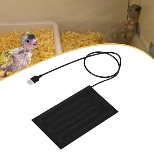 Reptile Heating Pad Pet Warming Mat Electric Blanket Flexible Cushion USB Plug Suitable for pet Terrarium Indoor breeding Living Room, Style A