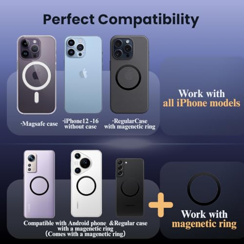 Minson’s BestShop Vacuum Magnetic Phone Holder for Smooth Surfaces, Black