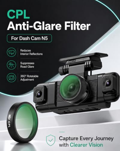 CPL Filter Compatible with IIWEY N5 4-Channel Dash Cam
