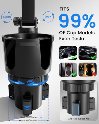 OHLPRO for iPhone 17 Pro Max MagSafe Car Charger Cup Holder Mount - color: Black Gray