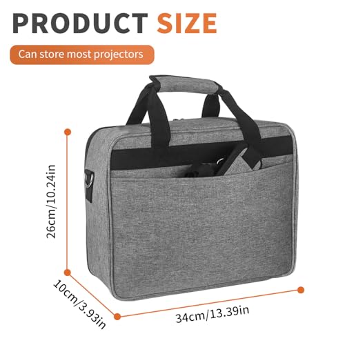Projector Carrying Bag, Projector Carrying Case, Projector Case, Portable Carrying Bag with Laptop Compartment & Adjustable Shoulder Strap,Portable Bag for Most Major Projector