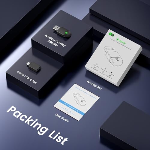 Mini Wireless CarPlay Adapter for iPhone - Fast Auto-Connect, Wide Compatibility, Plug & Play