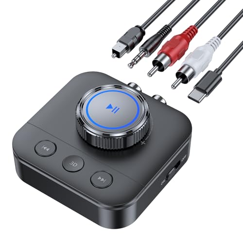 Bluetooth Receiver for Home Stereo, RCA Bluetooth Adapter for Optical, AUX