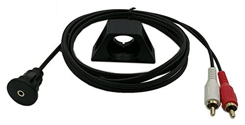 6 Feet 3.5MM AUX RCA Panel Mount Cable, （Dual） 2 RCA Male to 3.5mm Female Dashboard Panel AUX Extension Flush Mount Cable for for Car, Boat, Motorcycle (2M, 2RCA to 3.5mm) - color: 2M, 2RCA to 3.5mm