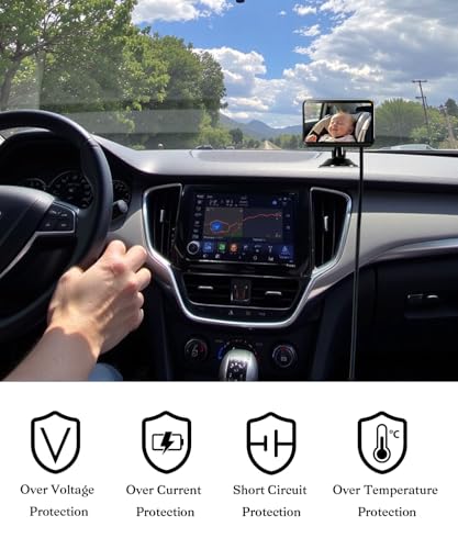 Baby Car Camera USB-C Powered Adapter, 5V to DC 12V 4FT Step Up Power Cable