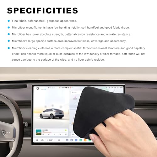 Ohleats 2PCS Car Screen Cleaner, Microfiber Cleaning Pad, Square - color: Square,2Pcs