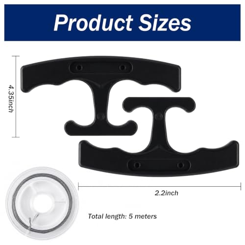 Car Emblem Removal Tool,Car Badge Removal Tool Kit with 5M Nylon Line - color: Black