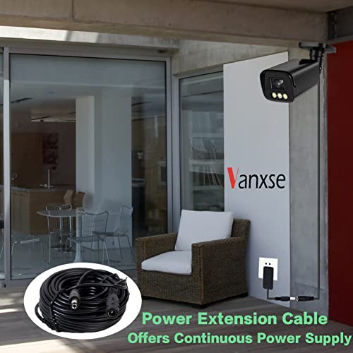 DC 12V CCTV Power Extension Cable 2.1x5.5mm, 20 Meters (65FT) - size: 20 meters (65 ft)