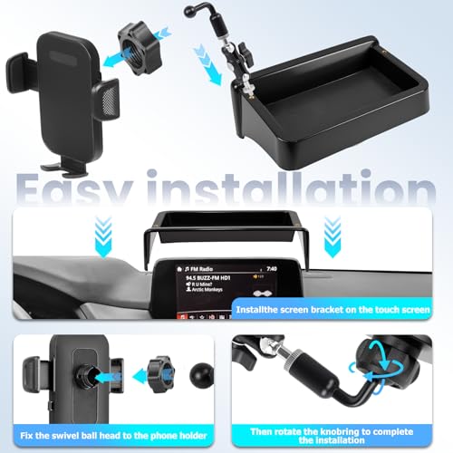 Car Phone Holder Fit for Mazda CX5 2021-2025 Accessories Dashboard Organizer with Cell Phone Mount 10.25-inch, Cell Phone Automobile Cradles Hands-Free 360 Degree Rotation - size: 2021-2025 Mazda CX5