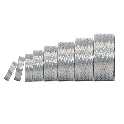 Tinned Copper Braided Cable Shielding Sleeve Metal Wire Loom Sheathing EMI RFI ESD Protector Grounding Mesh Flat Tubular Expandable 1/4" W(0.16" ID)-30FT - size: 1/4"W(0.16"ID)-30FT
