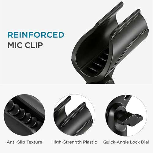 InnoGear Microphone Clip Mic Holder for Stand Adjustable Angle