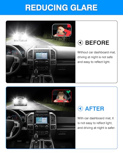 Autorder Dashboard Cover Mat for 2018-2021 Ford Expedition Accessories Dash Cover Flannel Dash Mat Sunshade Glare UV Rays Protector - size: Black 18-21 Expedition