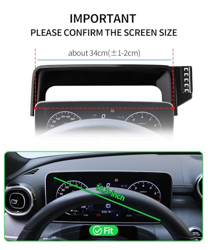 Car Phone Holder for Mercedes-Benz GLC/CLE/C-Class 2023-2026,12.3" Screen - size: for 23-26 GLC & 22-26 C-Class(12.3-Inch only)