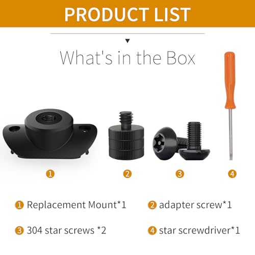 Replacement Mount Bracket for Mevo Start -Mounting Bracket Accessories for Mevo Start, for 1/4" and 3/8" Threaded Holes
