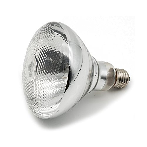 Infrared Heating Lamp Clear Hard Explosion-Proof Glass UV Coating for Animal, Bathroom Warming Light Bulb (150w,120v)