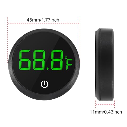 ACEIRMC 4pcs Fish Tank Digital Thermometer Accurate LED Display to ±0.9°F Tank Thermometer Aquarium Temperature Measurement Suitable for Fish, Axolotl, Turtle or Aquatic