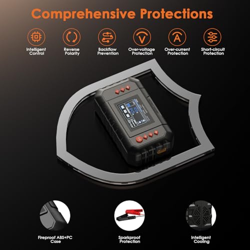 WAVLINK 35-Amp Smart Battery Charger, 6V/12V/24V Car Battery Charger - color: 35-AMP