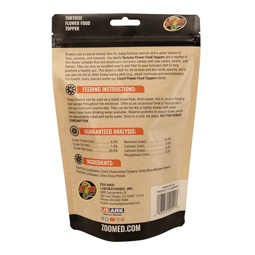 Zoo Med Tortoise & Box Turtle Flower Food Topper 1.4 oz - Pack of 22 - size: 1.4 Ounce (Pack of 2)