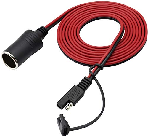 Cigarette Lighter to SAE Battery Charging Cable,16AWG 12V 2 Pin SAE to Cigarette Lighter Female Plug Quick Release Disconnect Connector Plug Adapter Extension Charging Cable(2.4m/7.8ft-F) - color: 2.4m-Female