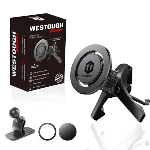 MagSafe Car Mount, Magnetic Car Phone Holder for Vent & Dashboard, 360° Rotating Magnetic Phone Mount for Car Compatible with iPhone 16/15/14/13/12 Pro Max & Android, Military Grade