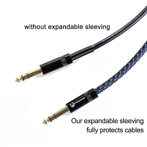 100ft - 1/2 inch PET Expandable Braided Sleeving – BlackBlue – Alex Tech Braided Cable Sleeve - color: Blackblue, size: 1/2"-100ft
