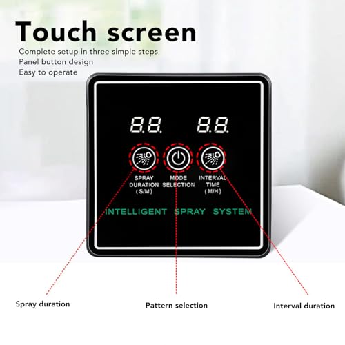 Reptile Fogger Smart Spray System, Reptile Automatic Humidifier with 360 Degree Adjustable Misting Nozzles, Intelligent Timing Cycle Sprayer for Terrarium Rainforest