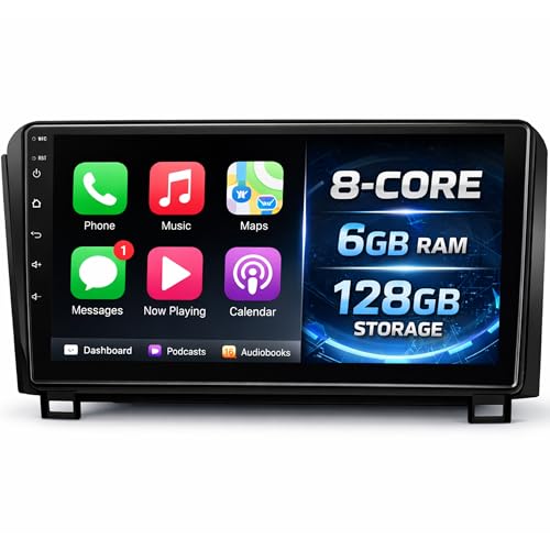 Doreon Car Stereo for Toyota Tundra 2007–2013, Sequoia 2008-2018, 10.1" HD Touch Screen, Android 15, 6GB RAM 128GB ROM, Wireless CarPlay & Android Auto, Bluetooth 5.0/WiFi 6, GPS, HD Backup Camera