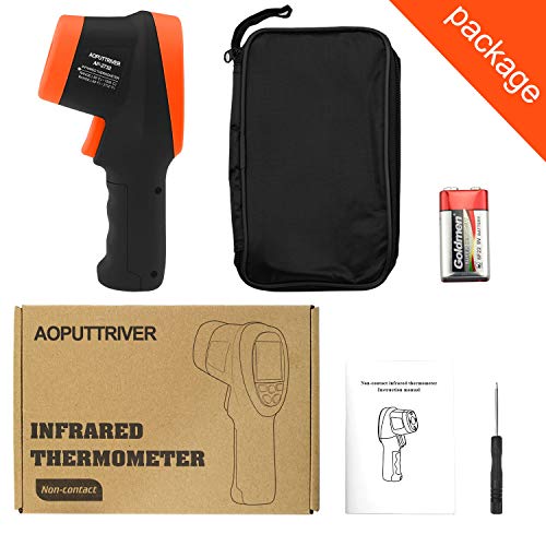 -58℉~2732℉ Industrial Pyrometer,Infrared Thermometer Temperature Gun,30:1 Dual Laser Industrial IR Temperature Gauge,Adjustable Emissivity (NOT for Human Temp Test) - color: AP-2732 Orange