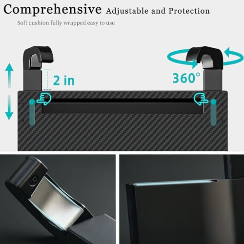 2-in-1 Car Steering Wheel Tray Desk & Car Seat Gap Filler Organizer, Upgraded Foldable Adjustable Car Table Compatible with Steering Wheel Cover| for Laptop, Eating Food, Writing (Portable)
