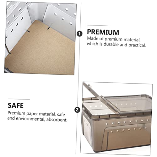 Toddmomy Reptile Box Cushion Paper Liner Durable Kraft Paper for Reptiles Breeding Box Comfortable and Breathable Bedding for Lizards Snakes and Turtles
