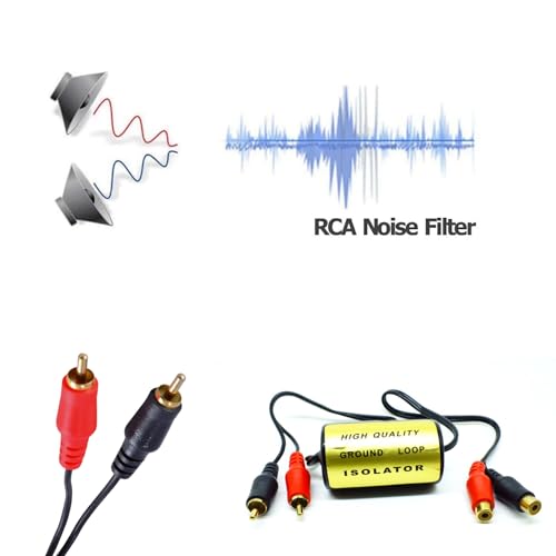 RCA Audio Noise Filter Suppressor for Car Audio Signals Eliminate Noise