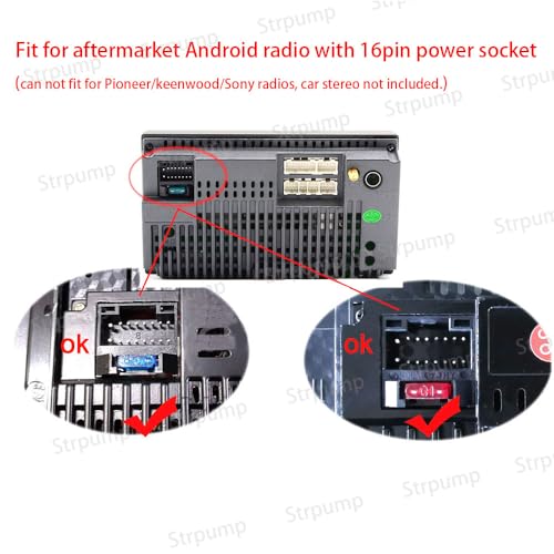 16Pin Car Radio Stereo Power Retrofit Harness Cable Wire for Jeep Cherokee 2016-up Radio Antenna Adapter Can Bus Decoder - style: Harness+CH-003