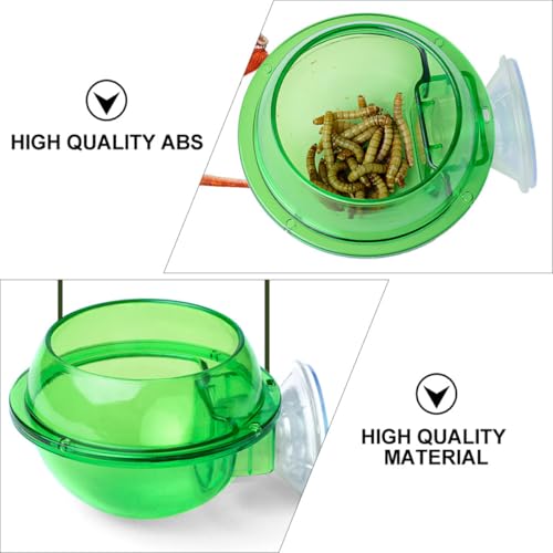 4pcs Reptile Feeder Bowls with Suction Cups, Wall-Mounted Lizard and Gecko Feeding Dish Set, Anti-Escape Terrarium Water and Food Basin for Chameleons and Small Reptiles