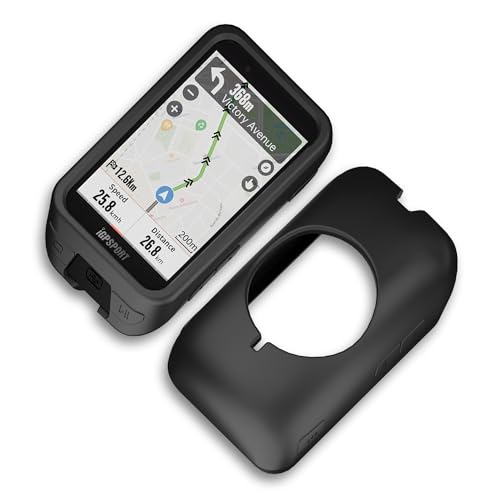 [3-Pack] INNOSURE Premium Silicone Case & Tempered Glass Screen Protector for iGPSPORT iGS800 - Cycling GPS Computer Anti-Drop, Durable (Black) - color: iGS800 - Glass & Case Black