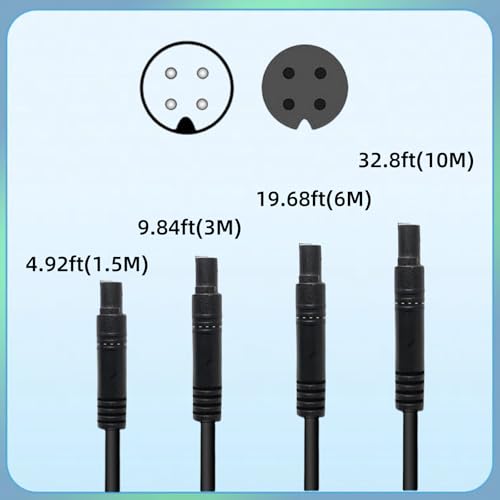 4 Pin 32.8Ft Dash Cam Rear View Backup Camera Male to Female 4PIN Cable Reverse Car Recorder Video Cable Extension Cord (4-pin32.8ft) - size: 4P-32.8ft