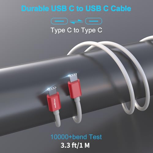 67.5W Red Car Charger USB C Super Fast Charging for iPhone 17 Pro/Android - color: Red, size: 3.3 ft
