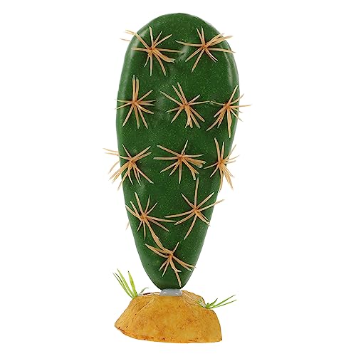 Reptile Plants for Habitat Fake Cactus Decor Plastic Resin Tank Plant Prop