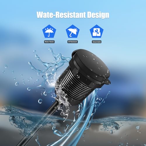 Dual Port USB A 3.0 Male to USB C 3.0 Female Extension Cable,Flush Mount Waterproof Panel Cable for Car,Truck,Boat,Motorcycle Dashboard 3.3ft - style: Dual USB A-C 3.0