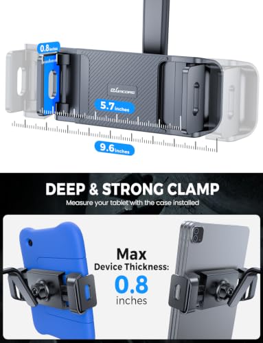 Tablet Holder for Car Dashboard, Windshield iPad Foldable Phone Stand Mount