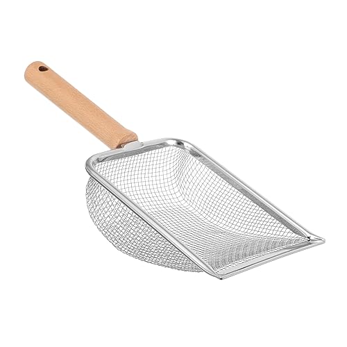 POPETPOP 3pcs Reptile Litter Scoop Cleaning Tool for Reptile Waste Litter Shovel with Wooden Handle for Turtles Lizards Pets Easy to Use