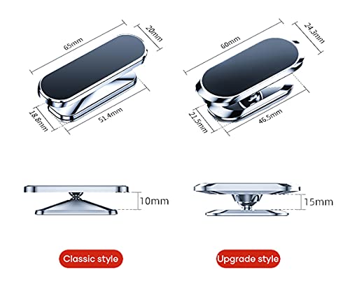 Magnetic Phone Holder 2 Pack, 360 Rotating Universal Car Mount, Compatible with Smartphones, Suction Shell Absorbs, Fits iPhone, Huawei, Xiaomi