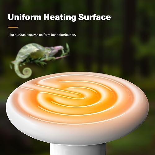 YSSOA 150W Ceramic Heat Emitter, Reptile Heat Bulbs, Ceramic Heat Lamp for Reptiles, Amphibian, Chicken, Dog, Cat, 1 Pack, White - color: 1 Pcs (White), size: 150 Watts